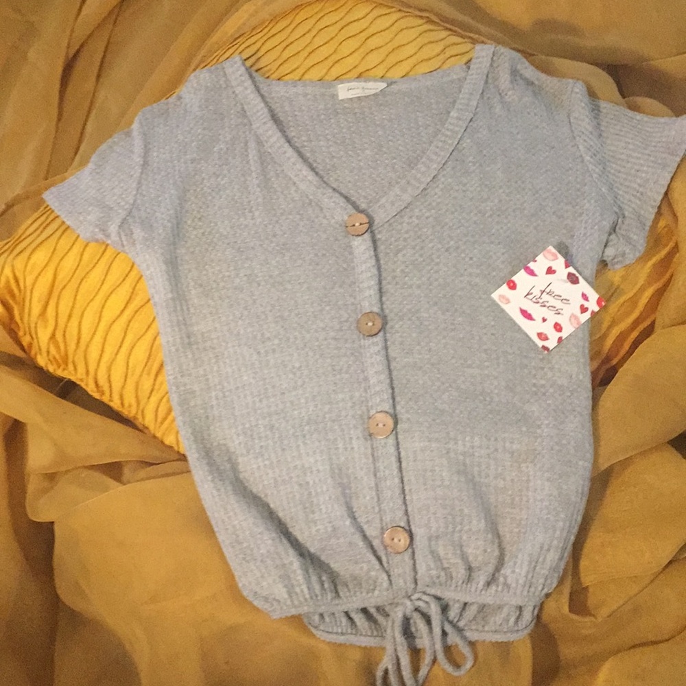 NWT Cozy & Extra Soft Waffle Knit Pullover V Neck